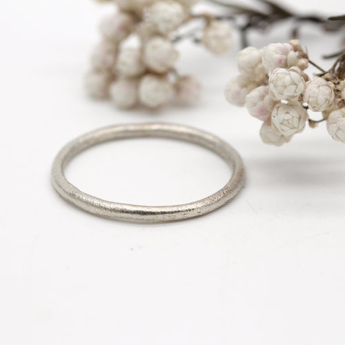 9ct white gold wedding ring 1.5mm wide by Tamara Gomez