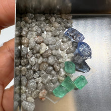 Load image into Gallery viewer, Gemstone De stash Sale - Rough diamond, emerald and sapphire mix by Tamara Gomez