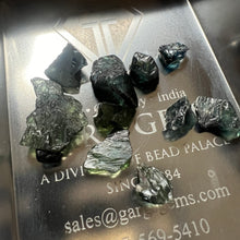 Load image into Gallery viewer, Gemstone De stash Sale - Rough green blue sapphire crystal mix by Tamara Gomez