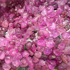 Gemstone De stash Sale - Rough pink sapphire mix by Tamara Gomez