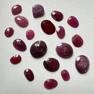 Gemstone De stash Sale - Rose cut ruby mix by Tamara Gomez