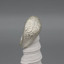 Load image into Gallery viewer, Textured bombé style ring in sterling silver, size O 1/2