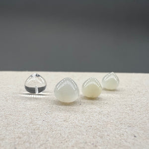 Gemstone De stash Sale - Half drilled moonstone and rock crystal teardrops by Tamara Gomez