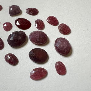 Gemstone De stash Sale - Rose cut ruby mix by Tamara Gomez