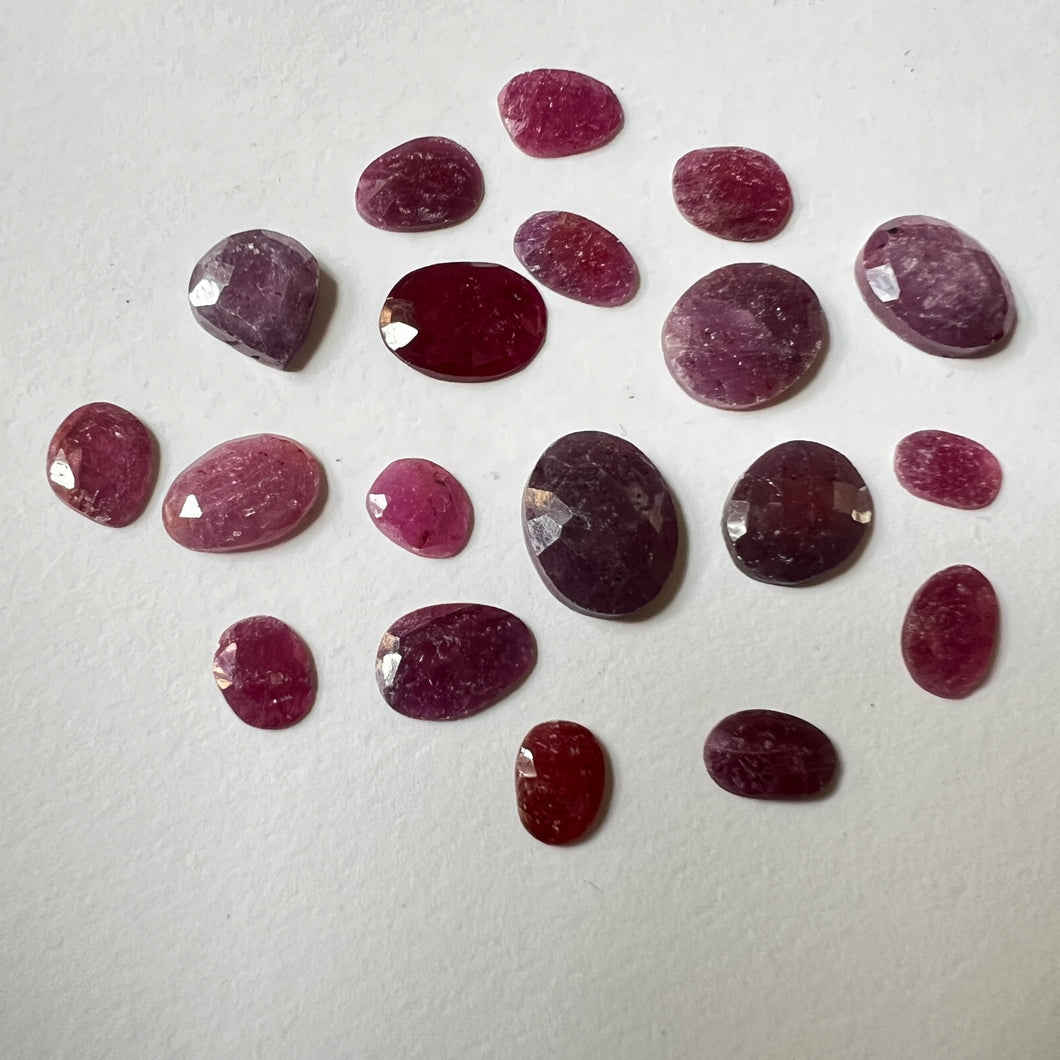 Gemstone De stash Sale - Rose cut ruby mix by Tamara Gomez