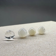 Load image into Gallery viewer, Gemstone De stash Sale - Half drilled moonstone and rock crystal teardrops by Tamara Gomez