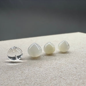 Gemstone De stash Sale - Half drilled moonstone and rock crystal teardrops by Tamara Gomez