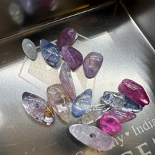 Load image into Gallery viewer, Gemstone De stash Sale - Polished sapphire crystal mix, some drilled by Tamara Gomez