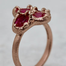 Load image into Gallery viewer, Bespoke 40th Anniversary Ruby Ring with Rubies in 18ct Rose Gold by Tamara Gomez 2
