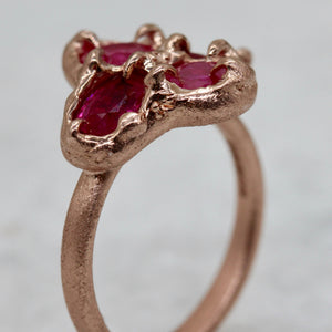 Bespoke 40th Anniversary Ruby Ring with Rubies in 18ct Rose Gold by Tamara Gomez 2