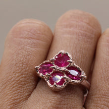 Load image into Gallery viewer, Bespoke 40th Anniversary Ruby Ring with Rubies in 18ct Rose Gold by Tamara Gomez 3
