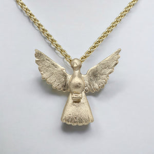Dove pendant in yellow gold by Tamara Gomez 1