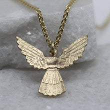 Load image into Gallery viewer, Dove pendant in yellow gold by Tamara Gomez 3