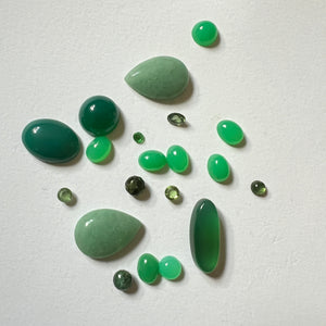 Gemstone De stash Sale - Green gemstones mix