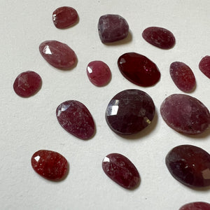 Gemstone De stash Sale - Rose cut ruby mix by Tamara Gomez