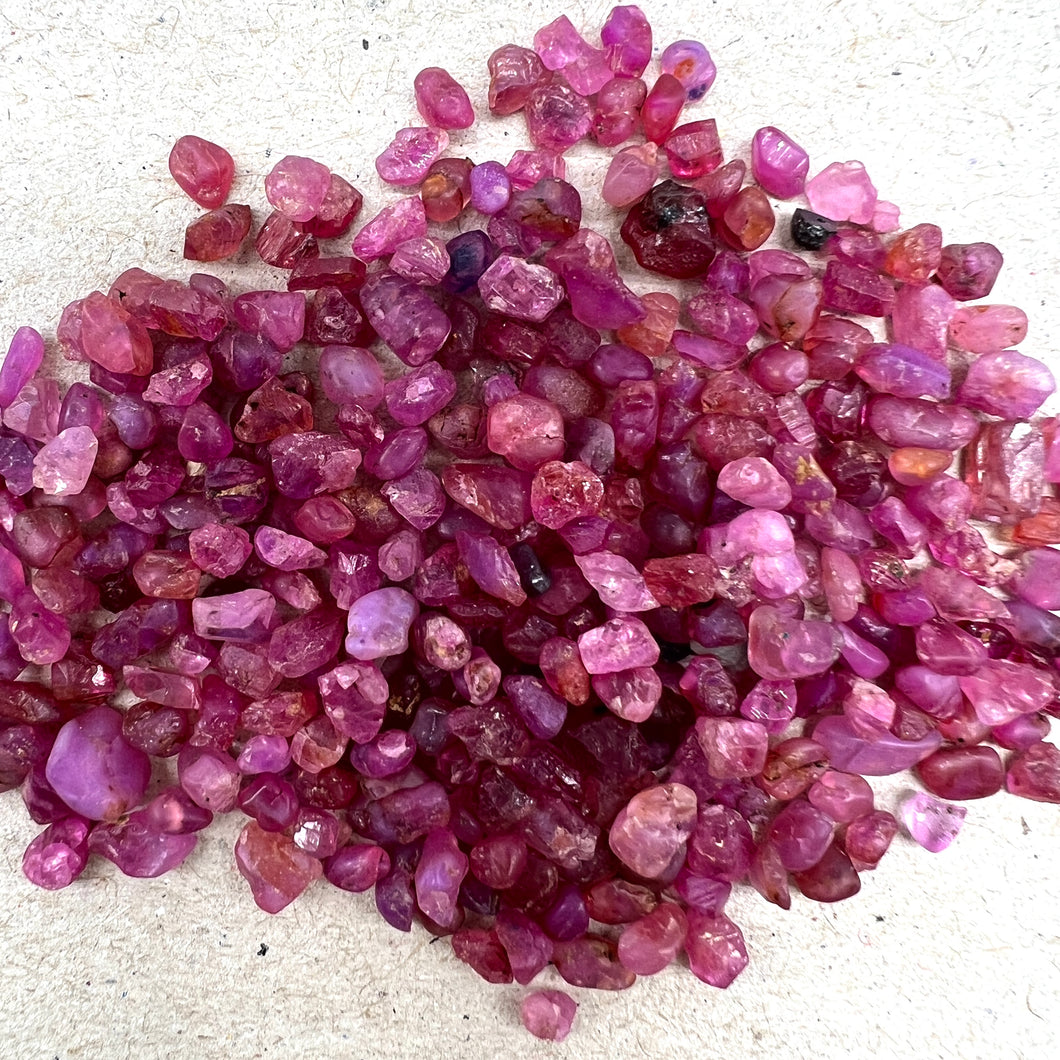 Gemstone De stash Sale - Rough pink sapphire mix by Tamara Gomez