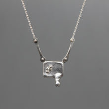 Load image into Gallery viewer, Moissanite and sterling silver square pendant