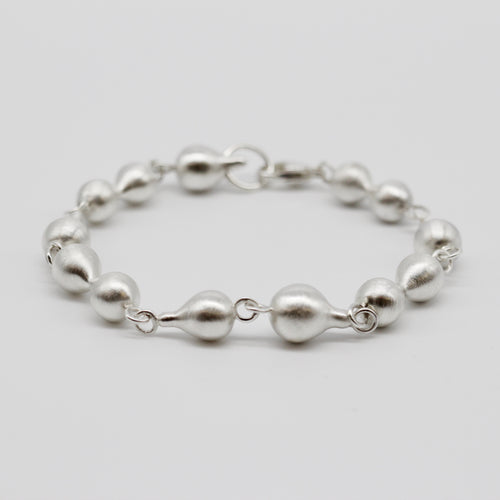 Sculptural sterling silver bracelet