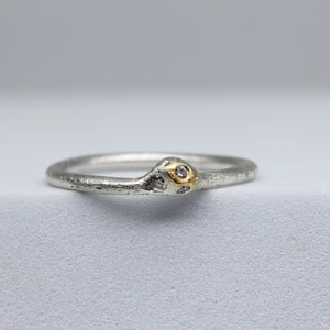 Sterling Silver Ring with 22ct Gold and Diamonds by Tamara Gomez 3