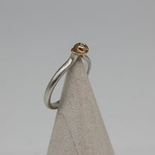 Load image into Gallery viewer, Sterling Silver and Gold Oddity Ring with White Diamond by Tamara Gomez 3