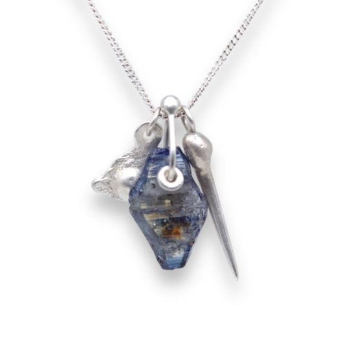 2.7ct sapphire crystal pendant necklace