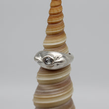 Load image into Gallery viewer, Moissanite bombé ring in sterling silver by Tamara Gomez