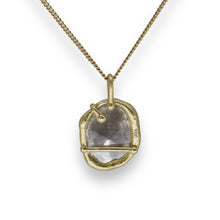 Load image into Gallery viewer, Diamond slice abstract pendant necklace in yellow gold by Tamara Gomez
