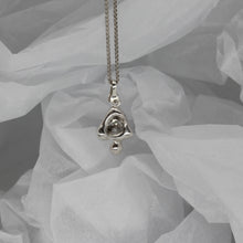 Load image into Gallery viewer, Crying diamond slice triangle pendant necklace in sterling silver by Tamara Gomez