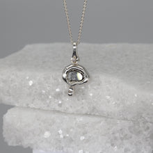 Load image into Gallery viewer, Crying diamond slice cloud pendant necklace in sterling silver