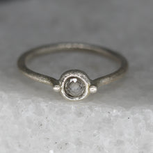 Load image into Gallery viewer, Moissanite Ring in Sterling Silver with a Delicate Sculptural Design by Tamara Gomez