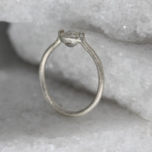 Load image into Gallery viewer, Moissanite Ring in Sterling Silver with a Delicate Sculptural Design by Tamara Gomez