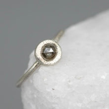 Load image into Gallery viewer, Rose Cut Diamond Bud Ring in Sterling Silver by Tamara Gomez