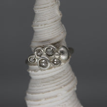 Load image into Gallery viewer, Moissanite Cloud Ring in Sterling Silver, Sculptural Statement Ring