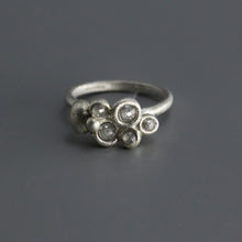 Load image into Gallery viewer, Moissanite Cloud Ring in Sterling Silver, Sculptural Statement Ring