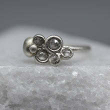 Load image into Gallery viewer, Moissanite Cloud Ring in Sterling Silver, Sculptural Statement Ring