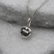 Load image into Gallery viewer, Molten Set Rough Diamond Pendant Necklace in Silver – Signature Collection by Tamara Gomez
