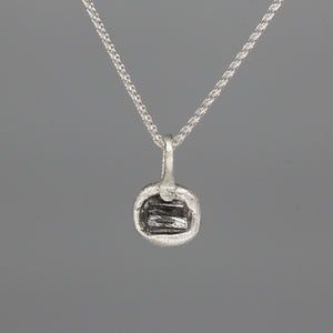 Molten Set Rough Diamond Pendant Necklace in Silver – Signature Collection by Tamara Gomez