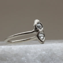 Load image into Gallery viewer, TGRDR61_Double_Rough_Diamond_Ring_in_White_Gold_with_White_Diamonds_by_Tamara_GomezDouble_rough_diamond_ring_in_white_gold_4