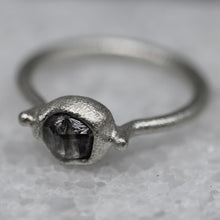 Load image into Gallery viewer, Molten Set Rough Diamond Ring in Silver – Signature Design