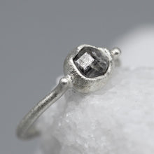 Load image into Gallery viewer, Molten Set Rough Diamond Ring in Silver – Signature Design