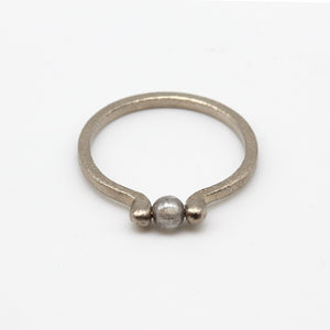 Abacus ring in white gold with diamond - Sale