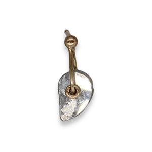 Tamara Gomez TGSQE13 Single diamond slice sequin earrings in yellow gold