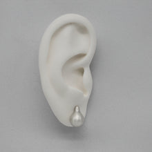 Load image into Gallery viewer, Extra large teardrop stud earrings in sterling silver by Tamara Gomez