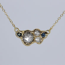 Load image into Gallery viewer, Tamara Gomez Bespoke 18ct Yellow Gold Pendant with Diamonds and Sapphires – 50th Birthday Gift 2