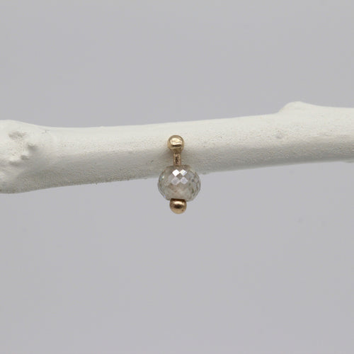Tamara Gomez TGE58 9ct Yellow Gold Moissanite Cipher Stud Earring 2