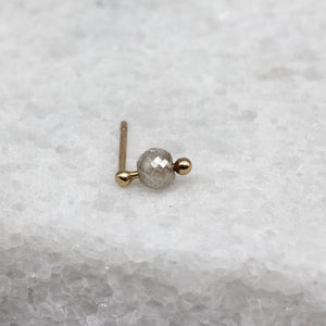 Tamara Gomez TGE58 9ct Yellow Gold Moissanite Cipher Stud Earring 3