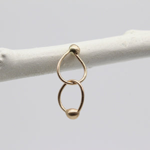 Tamara Gomez TGE59 9ct Yellow Gold Double Teardrop Stud 2

