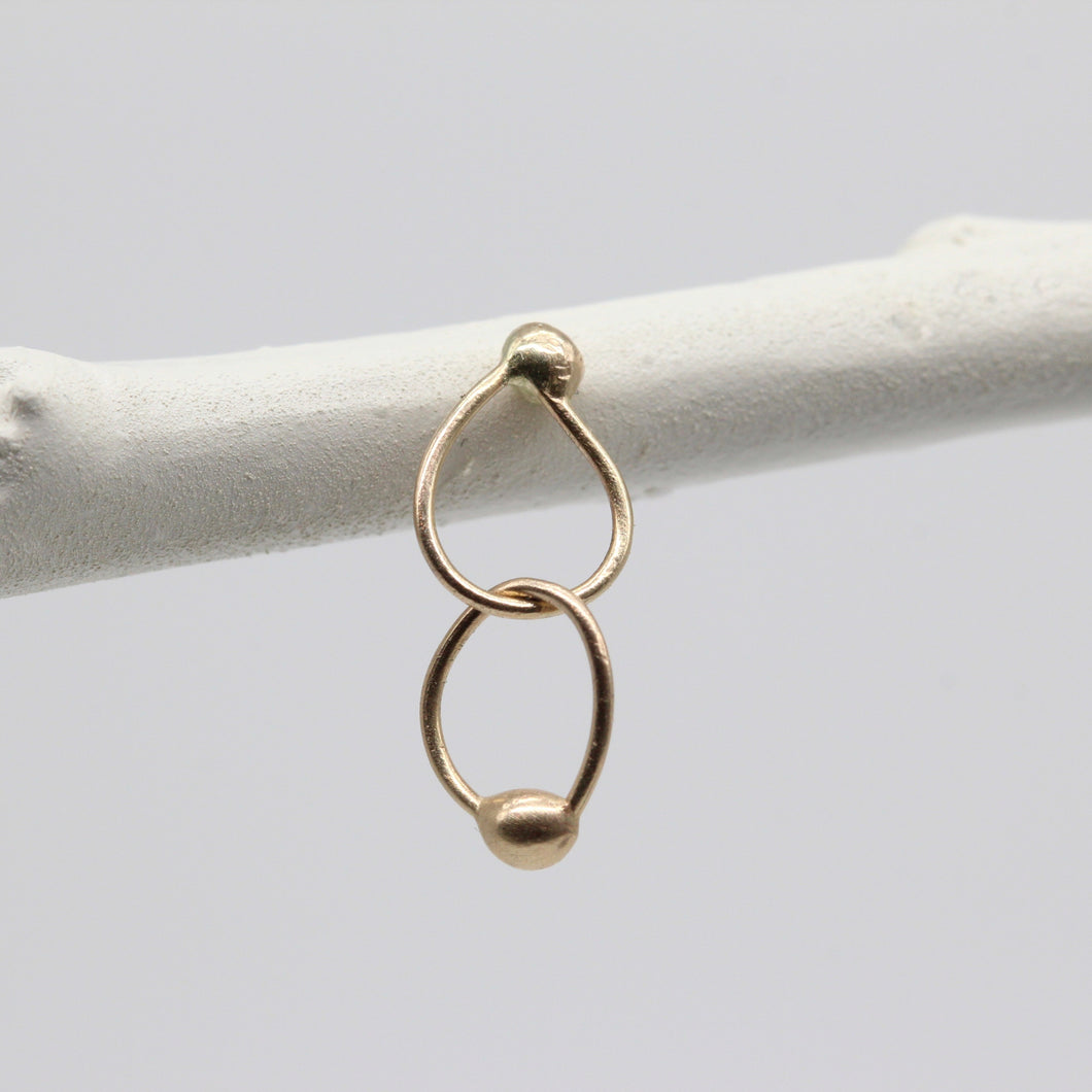 Tamara Gomez TGE59 9ct Yellow Gold Double Teardrop Stud 2

