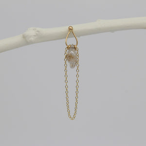 Tamara Gomez TGE62 One of a Kind Sapphire Crystal Drop Earring in Yellow Gold 1