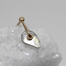 Load image into Gallery viewer, Single diamond slice sequin earring in yellow gold